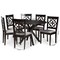Baxton Studio Sadie Modern and Contemporary Grey Fabric and Dark Brown Finished Wood 7-Piece Dining Set 174-10536-10894-Zoro - alternate 9